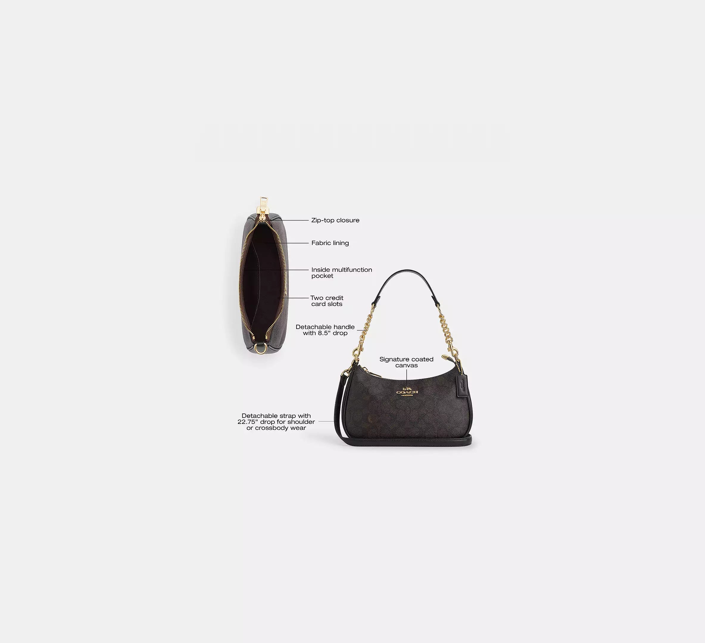 Teri Shoulder Bag In Signature Canvas
