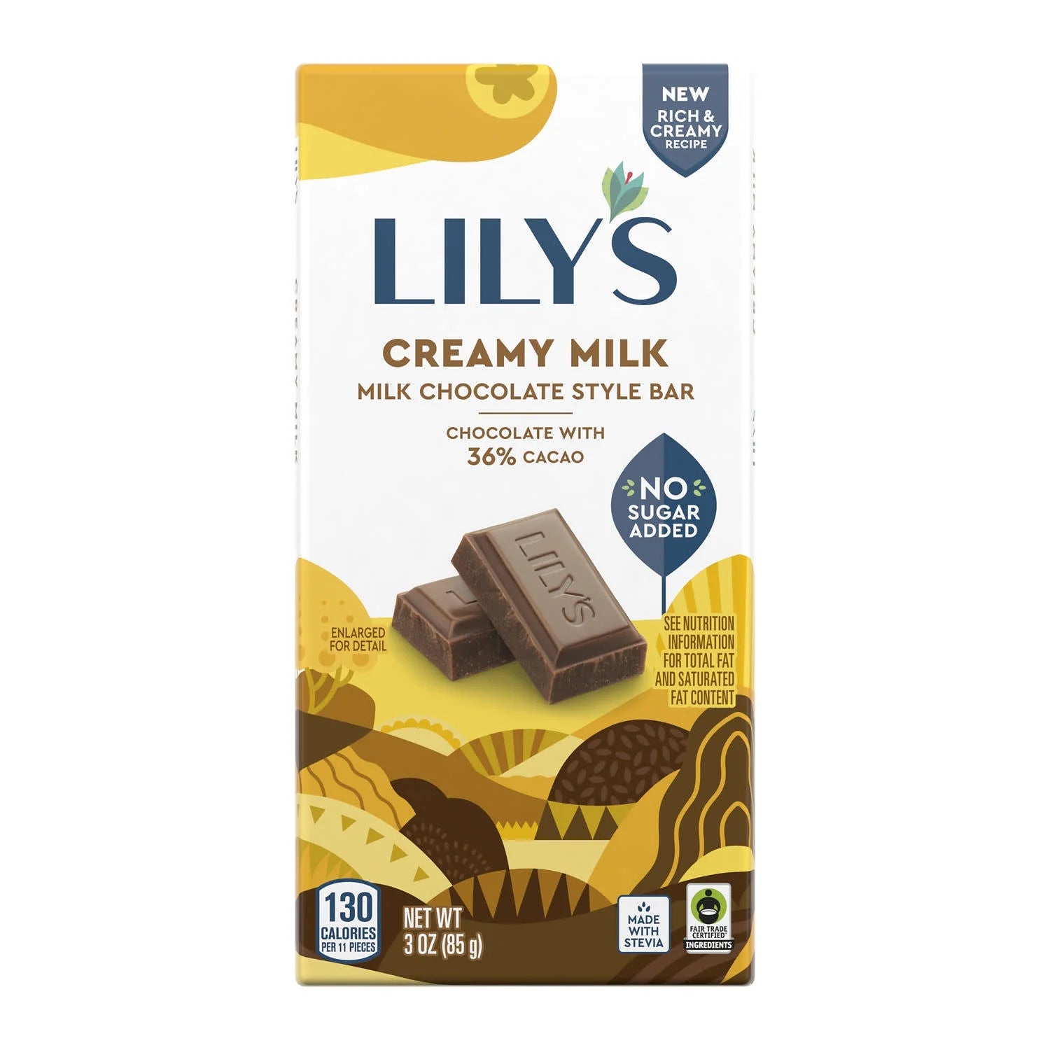 Creamy Milk Chocolate Style No Sugar Added Sweets