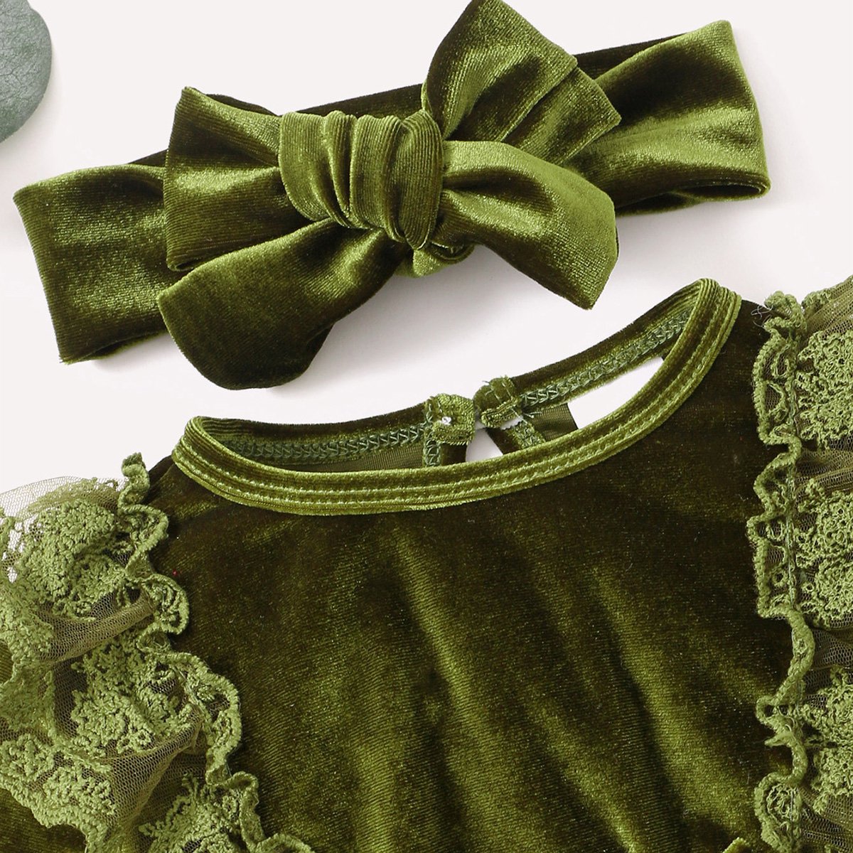 Vintage Princess Toddler Baby Girl Long Sleeve Velvet Ruffle Tutu Lace Dress