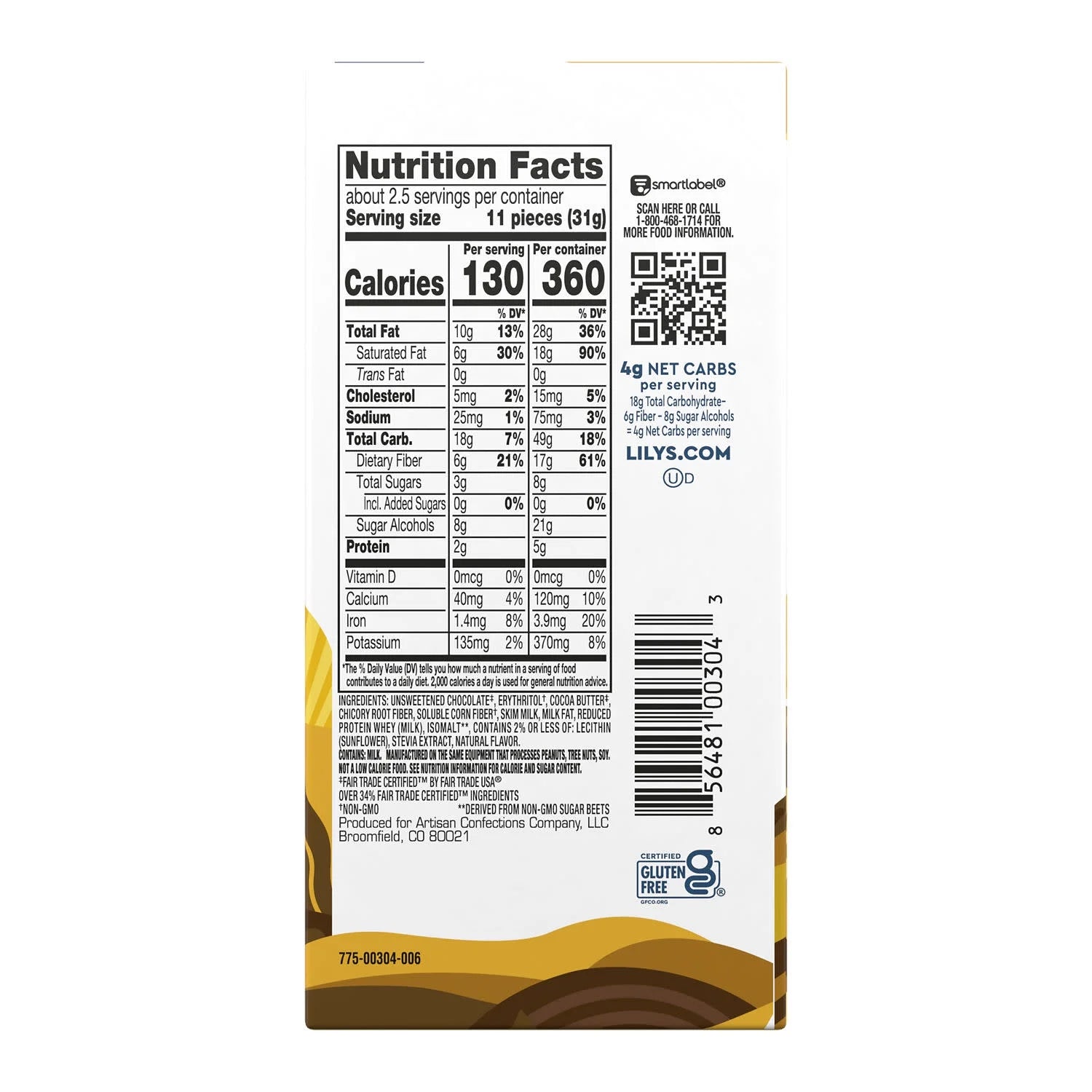 Creamy Milk Chocolate Style No Sugar Added Sweets