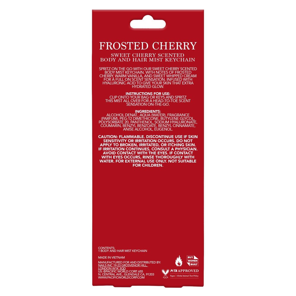 Holler and Glow Frosted Cherry body hair mist con llavero foto 4 #tamaño_30 ml / 1 oz