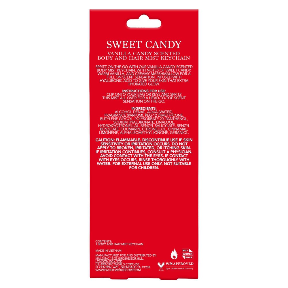 Holler and Glow Sweet Candy body hair mist con llavero foto 4 #tamaño_30 ml / 1 oz