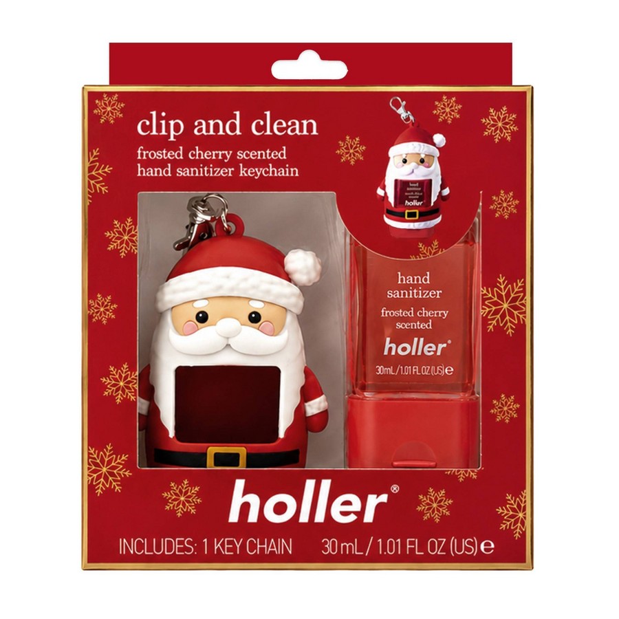 Holler and Glow Frosted Cherry sanitizante de manos 30 ml con estuche y clip #tamaño_30 ml / 1 oz