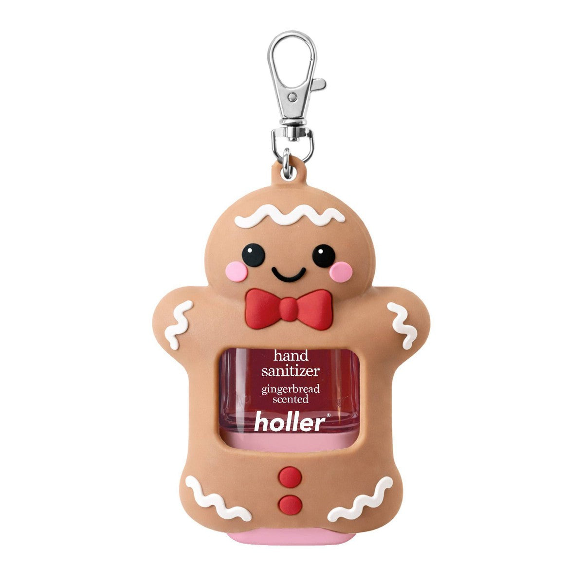 Gel antibacterial Holler and Glow aroma Gingerbread con alcohol etílico 60% y estuche llavero