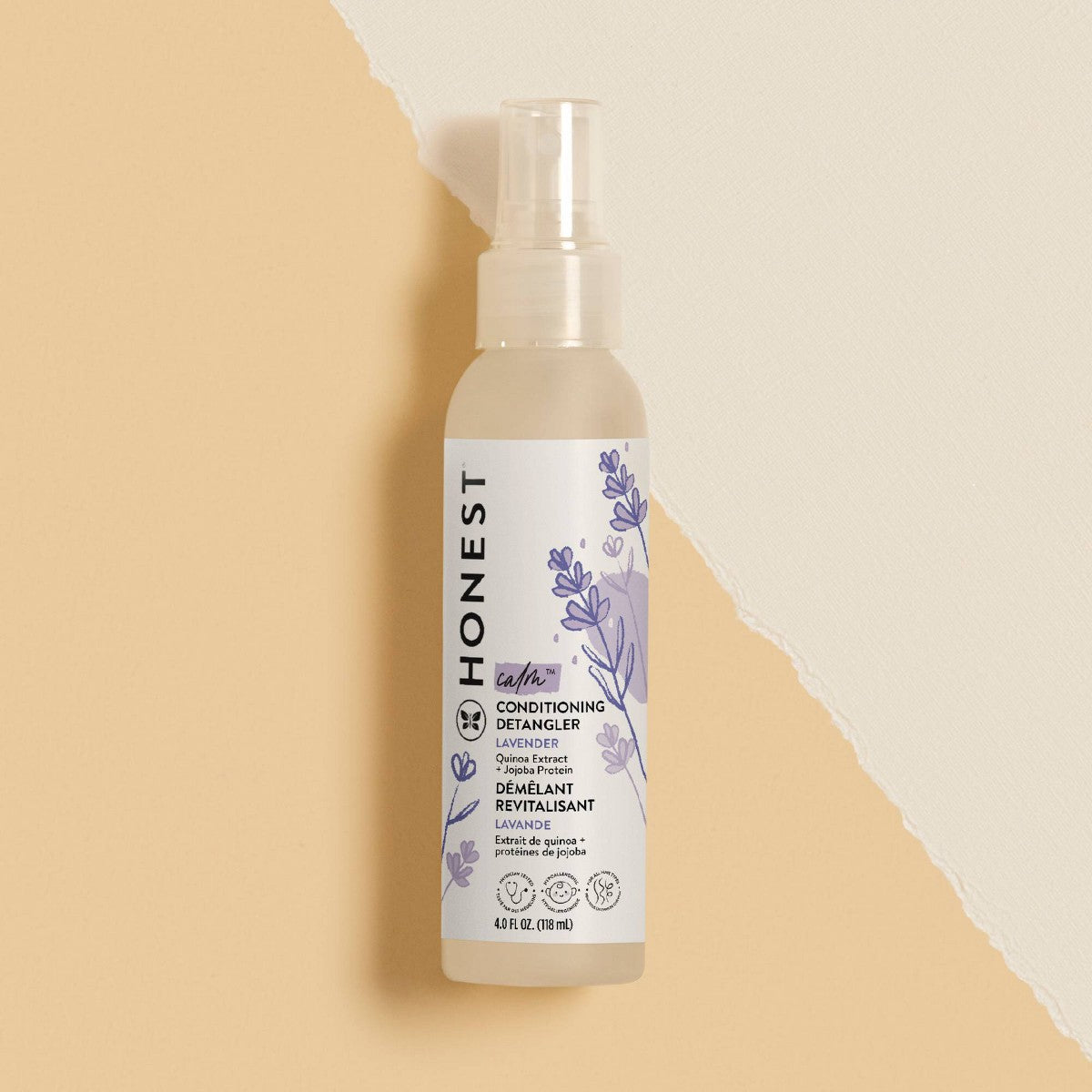 The Honest Company Calm Conditioning Detangler Lavender 118 ml presentación