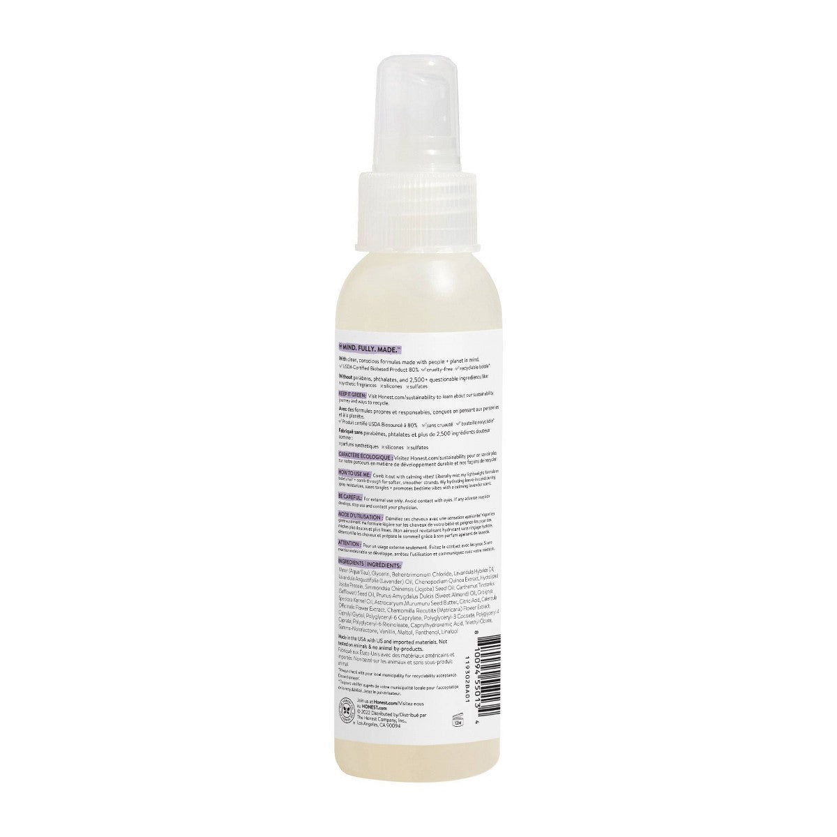 The Honest Company Calm Conditioning Detangler Lavender 118 ml beneficios