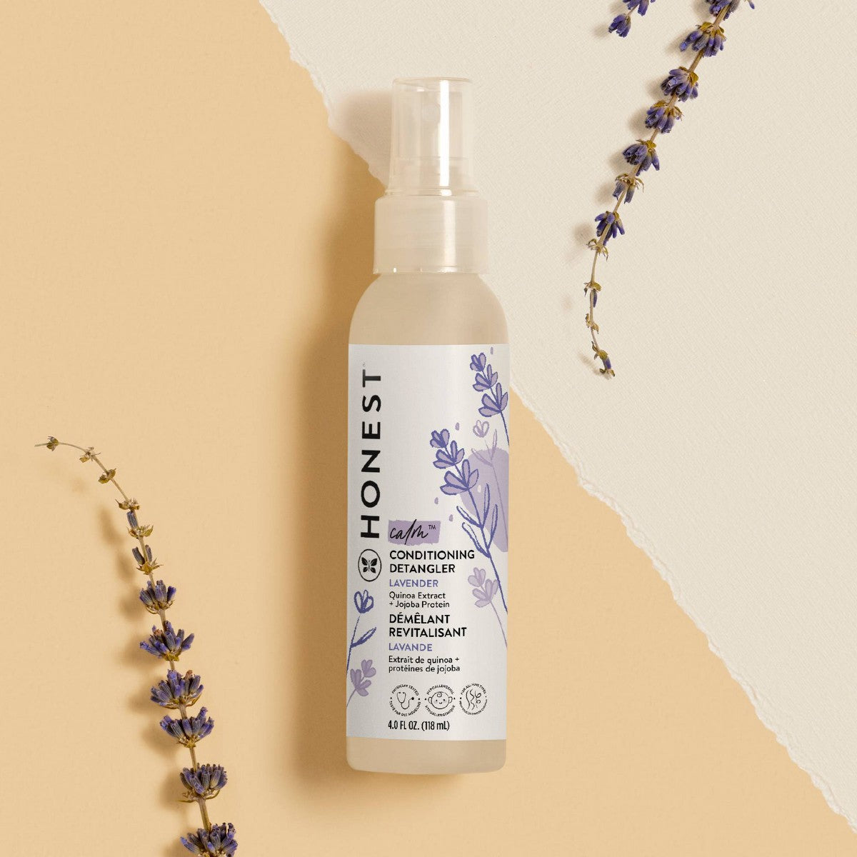 The Honest Company Calm Conditioning Detangler Lavender 118 ml detalles