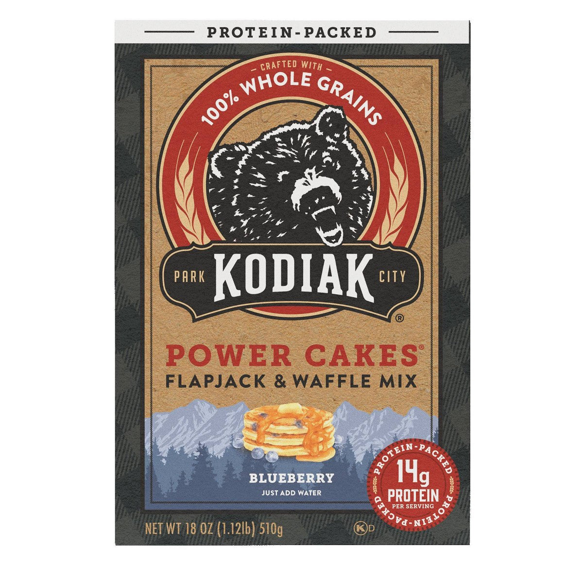 Kodiak Power Cakes Blueberry - 18 oz vista frontal #sabor_Blueberry - 18 oz