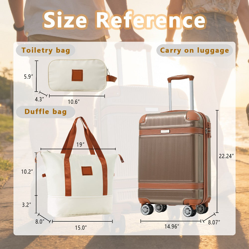 Conjunto de viaje de color cobrizo con bolsa expandible y organizador de artículos de aseo #color_ML Coppery