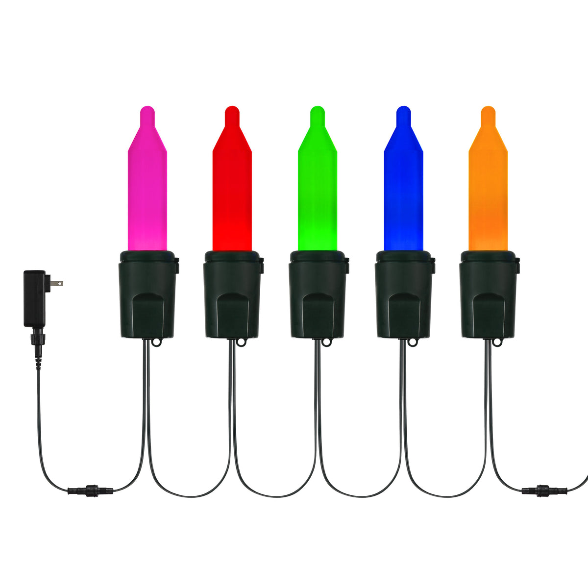 Mr. Christmas Jumbo Light Strand guirnalda navideña multicolor con cinco focos LED gigantes