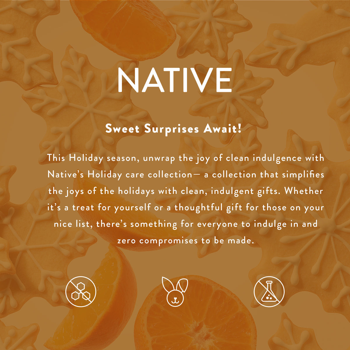 Native Crafted Cheer Sugar Cookie colección navideña de cuidado personal