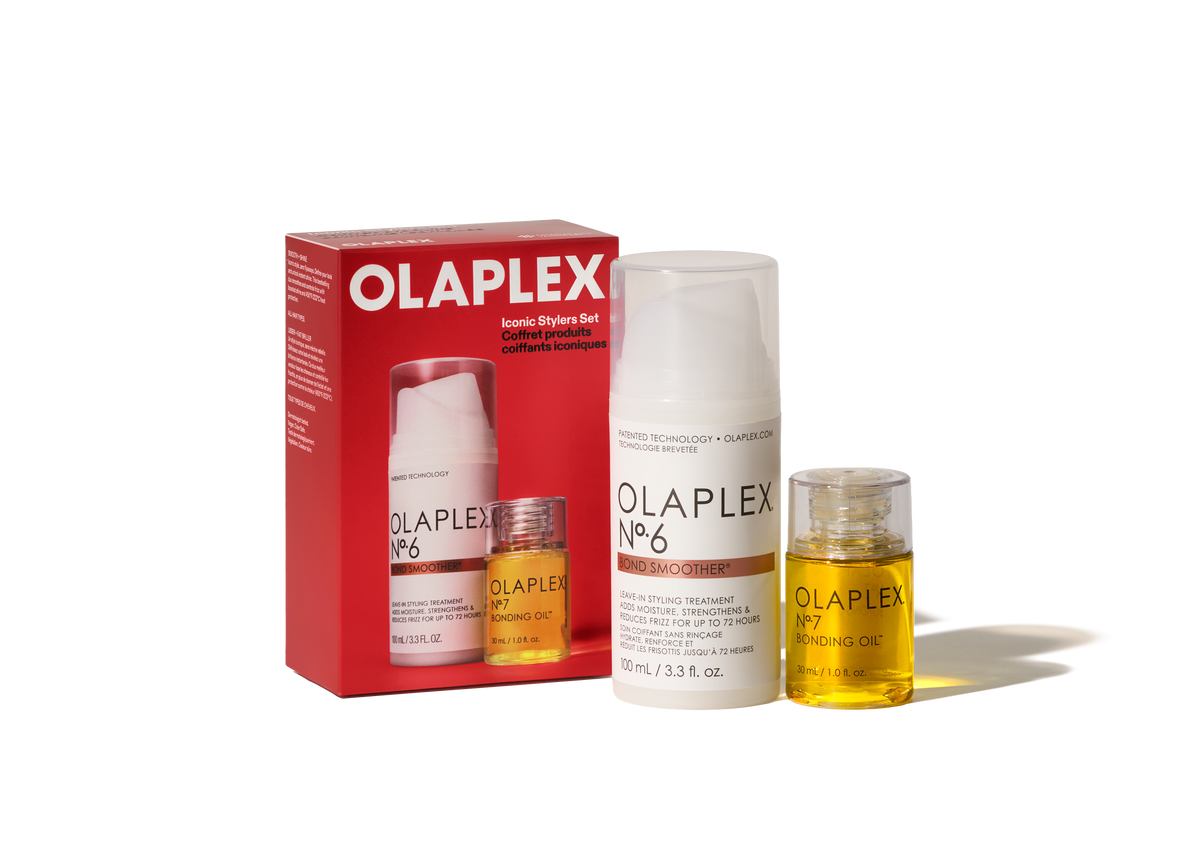 OLAPLEX Iconic Stylers Set — set N°.6 Bond Smoother y N°.7 Bonding Oil, fotografía principal