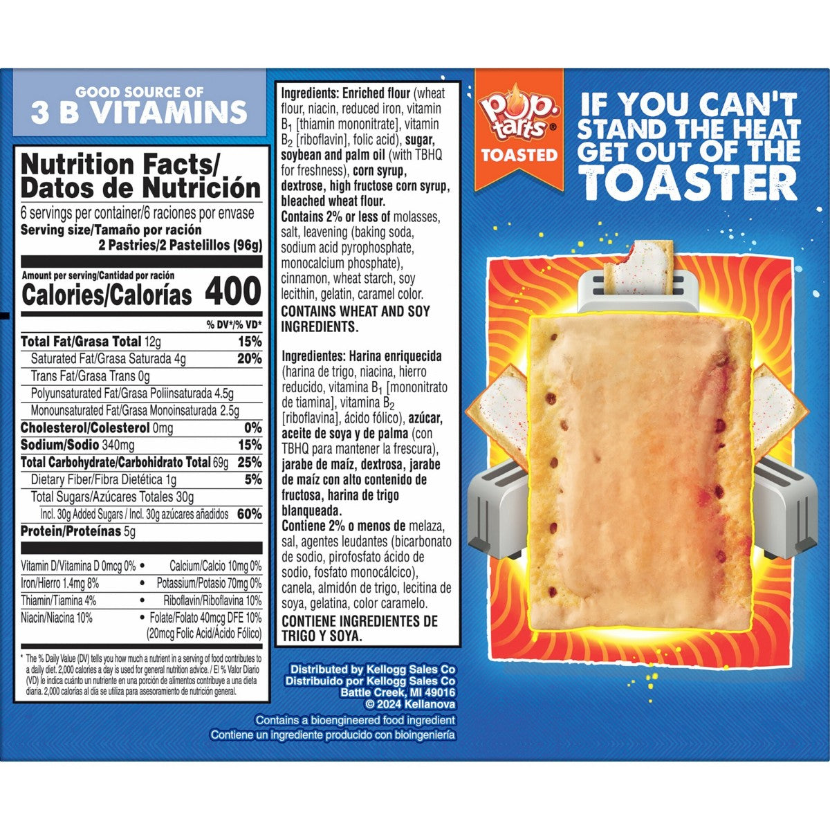 Pop-Tarts Frosted Brown Sugar Cinnamon información nutricional