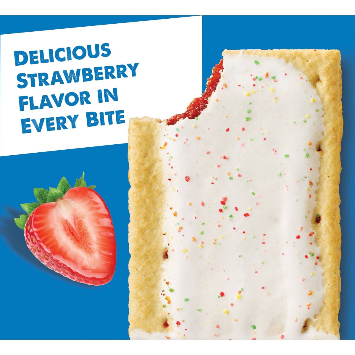 Pop-Tarts Frosted Strawberry preparación y empaque