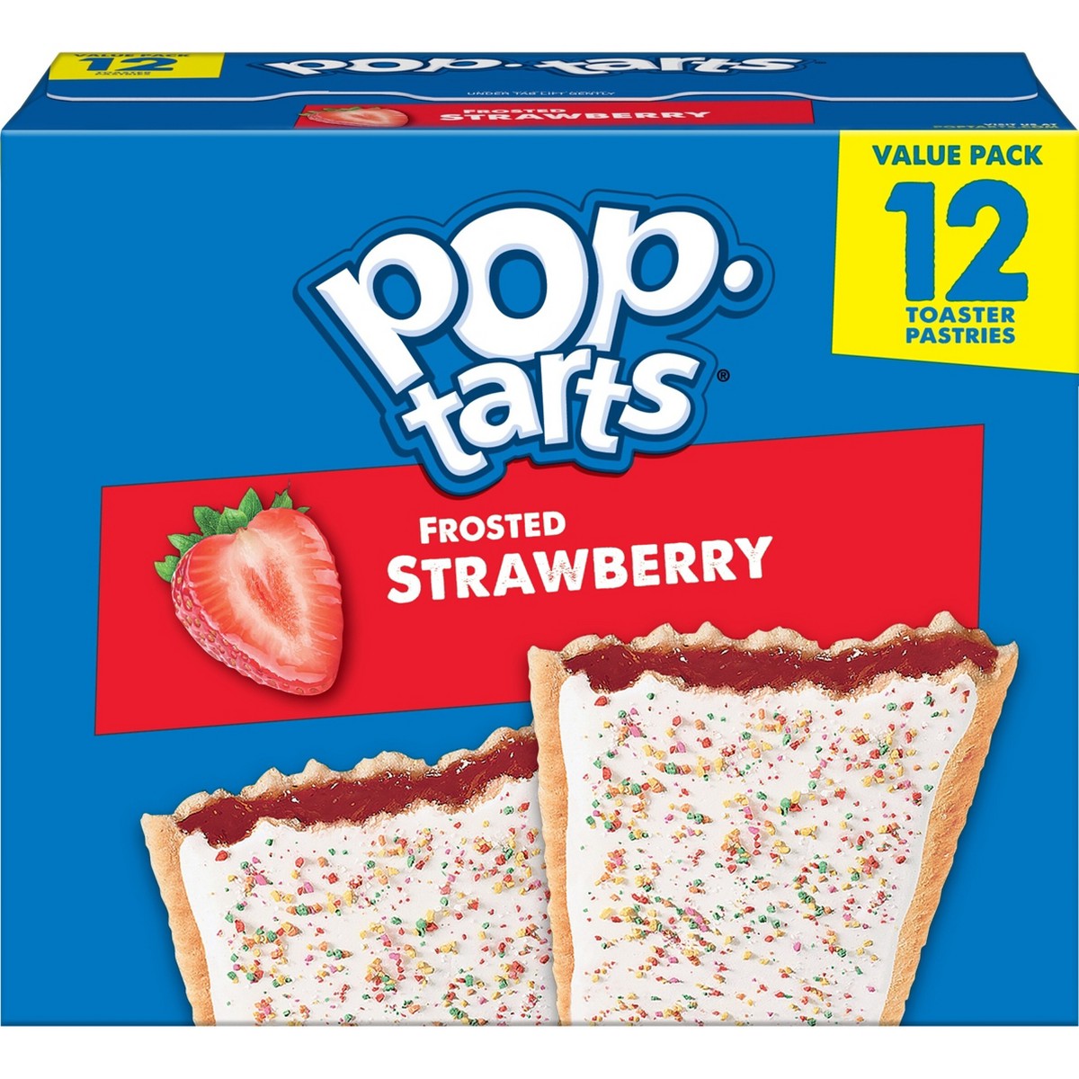 Pop-Tarts Frosted Strawberry 12 ct 20.3 oz vista frontal