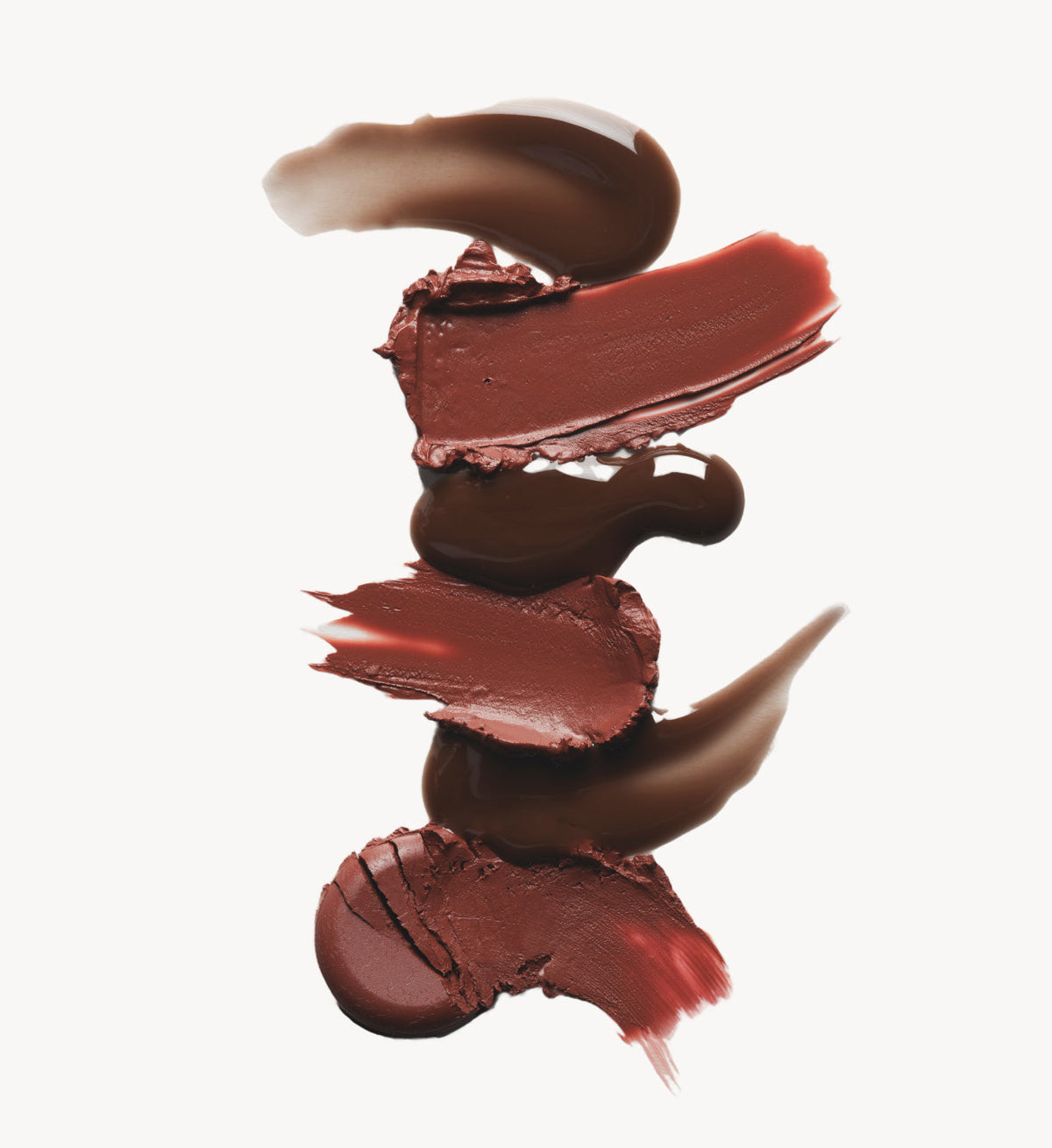 Muestras de crema y gloss en tonos marrón tostado del set Rhode Toasted Teddy y Espresso #color_Toasted Teddy + Espresso