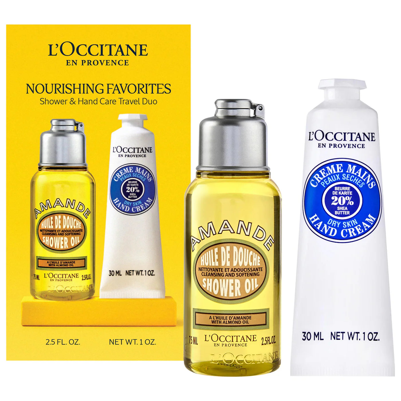 L’Occitane – Kit Nutritivo Cuerpo y Manos | Hidratación Intensa | Crema para Manos | Aceite de baño