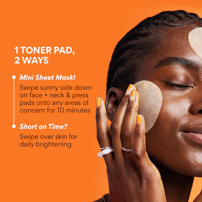 Daily Vitamin C Korean Brightening Toner Pads with Niacinamide for Dark Spots