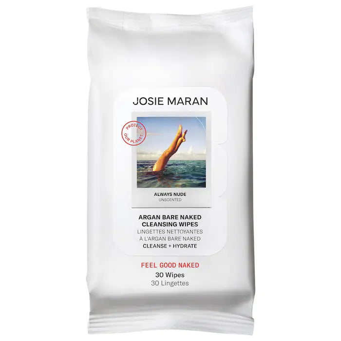 Josie Maran Argan Bare Naked Cleansing Wipes toallitas desmaquillantes