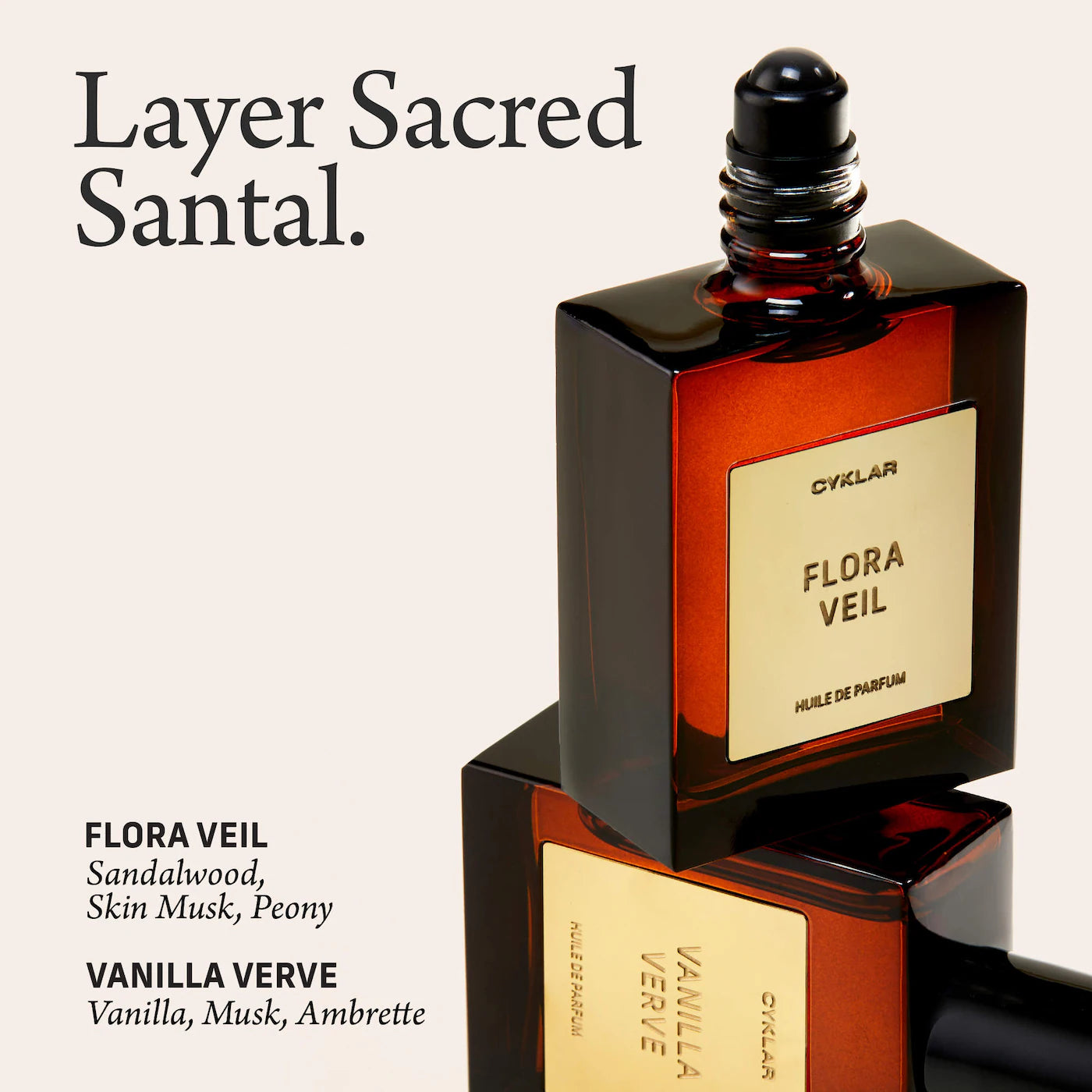 Sacred Santal Roll-On Perfume Oil with Vanilla and Cashmere Wood