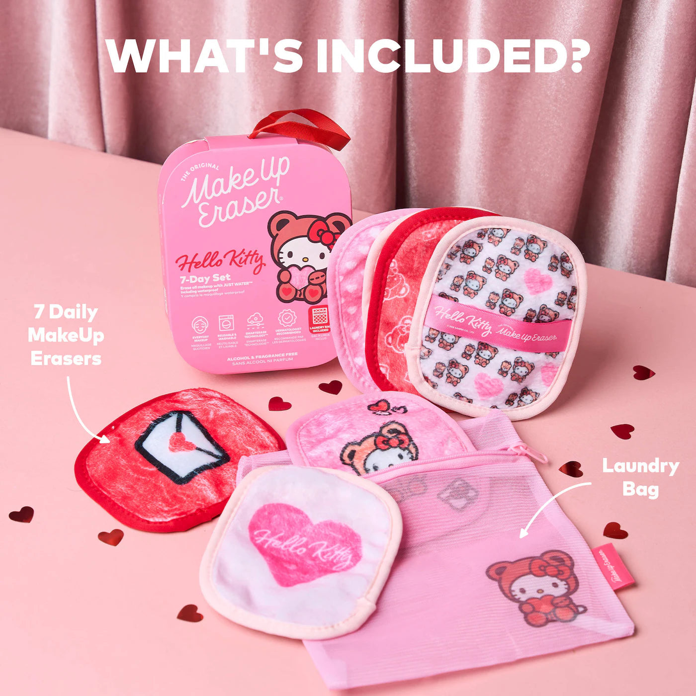 Hello Kitty Cutie Pie 7- Day Set Reusable Makeup Remover