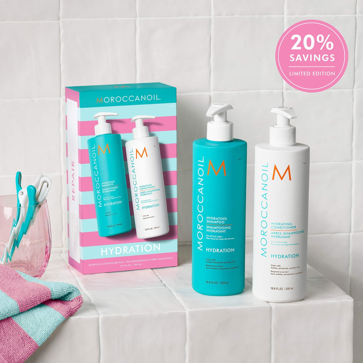 Hydration Shampoo & Conditioner Half-Liter Set