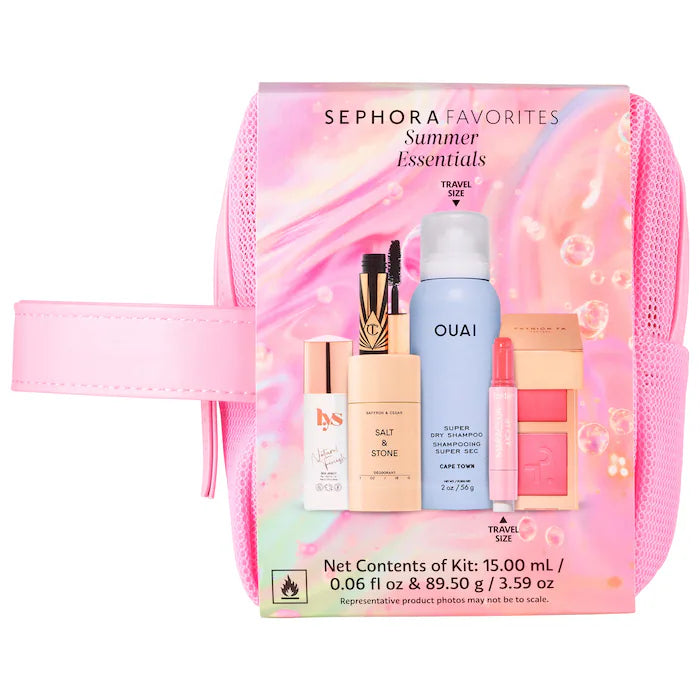 kit de verano con minis de maquillaje y cuidado personal