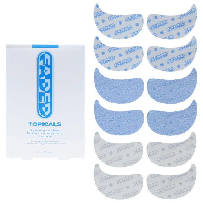 Topicals Faded Eye Masks 6 pares para iluminar el contorno de ojos.