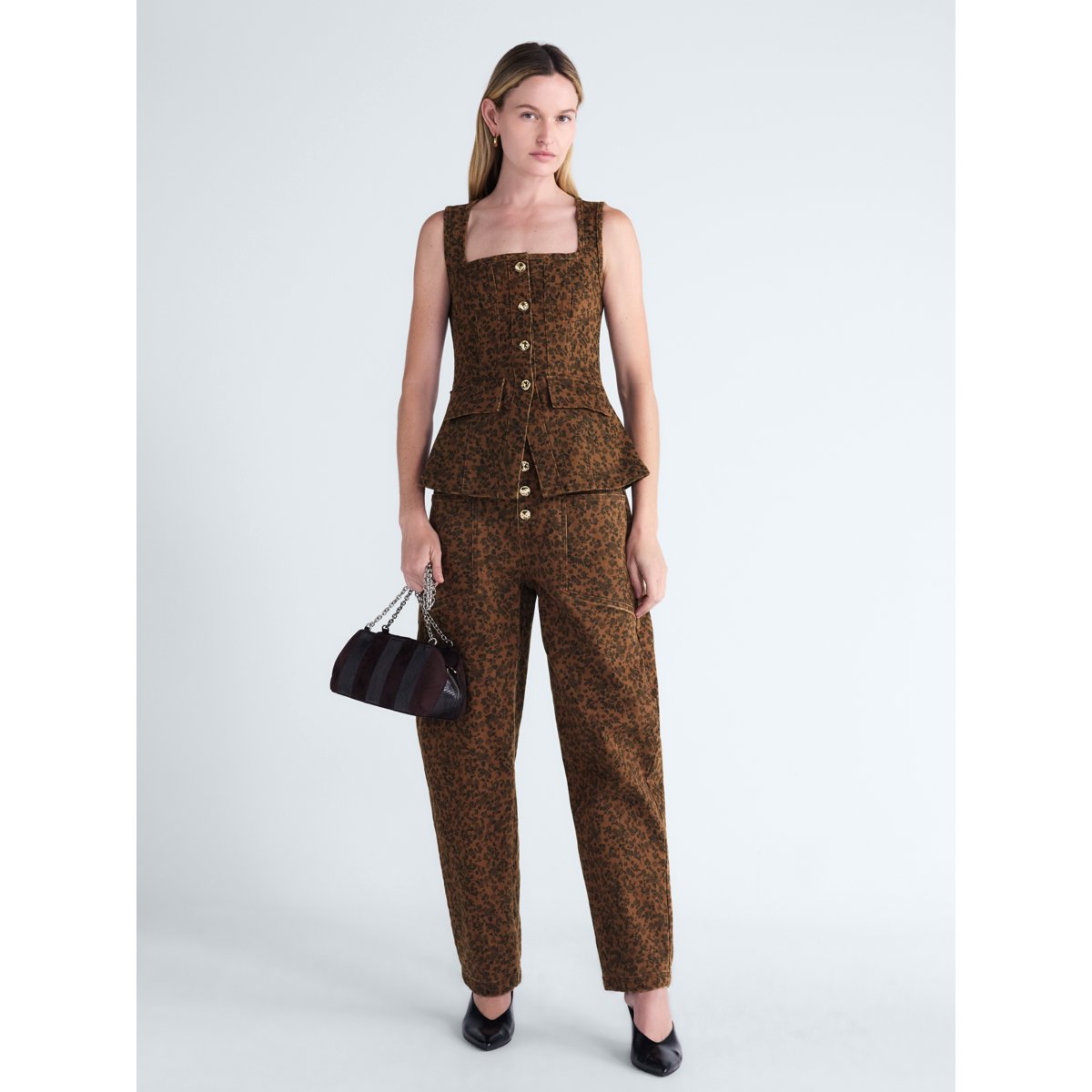 Top corset Scoop Small Rose Hot Chocolate con escote cuadrado #color_SCOOP Small Rose Hot Chocolate