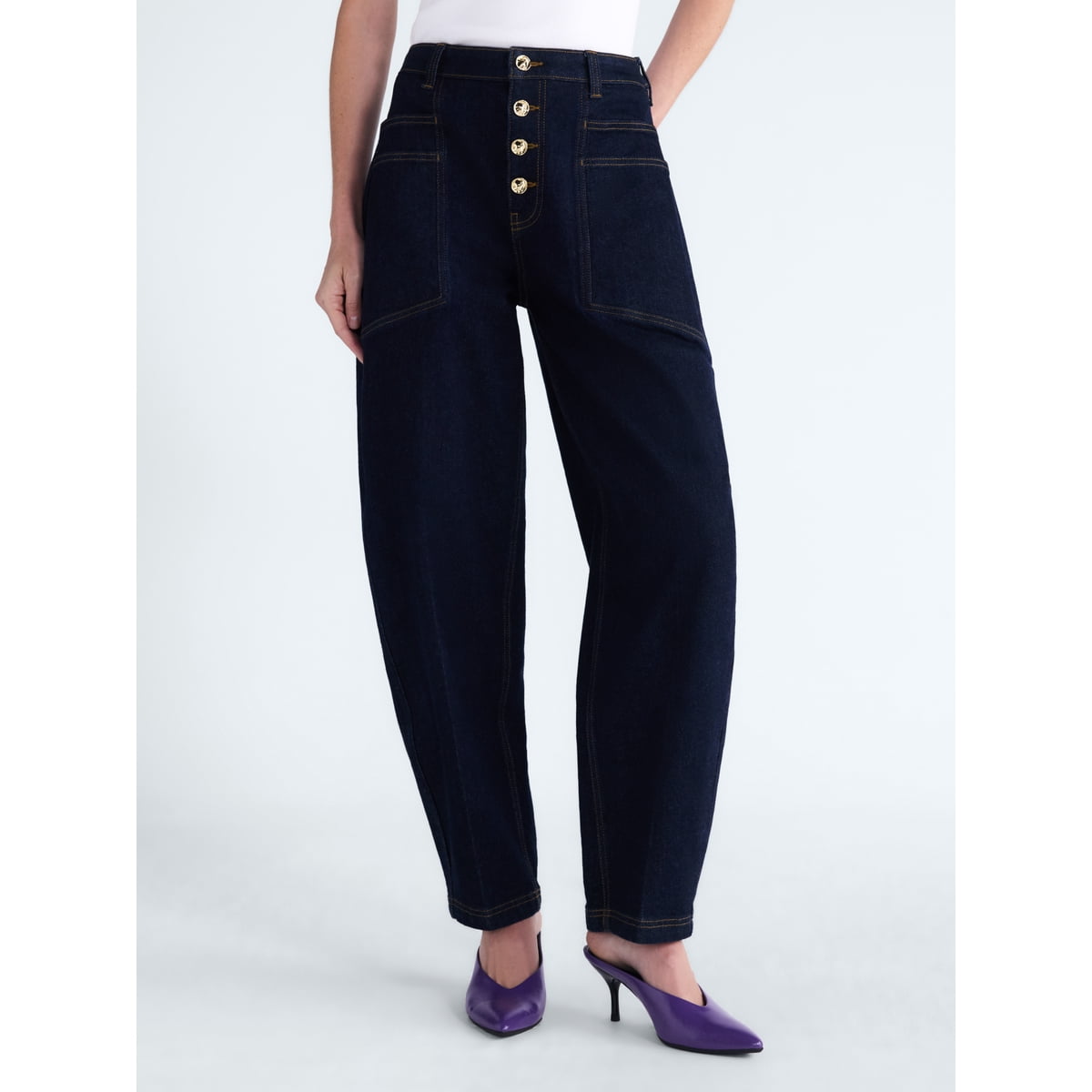 Scoop jeans Eam Wash de tiro alto y pierna tapered para mujer #color_SCOOP Eam Wash
