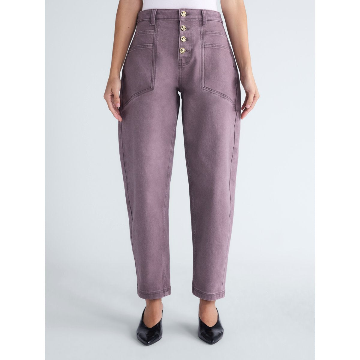 Scoop jeans Purple Fog de tiro alto y pierna tapered para mujer #color_SCOOP Purple Fog