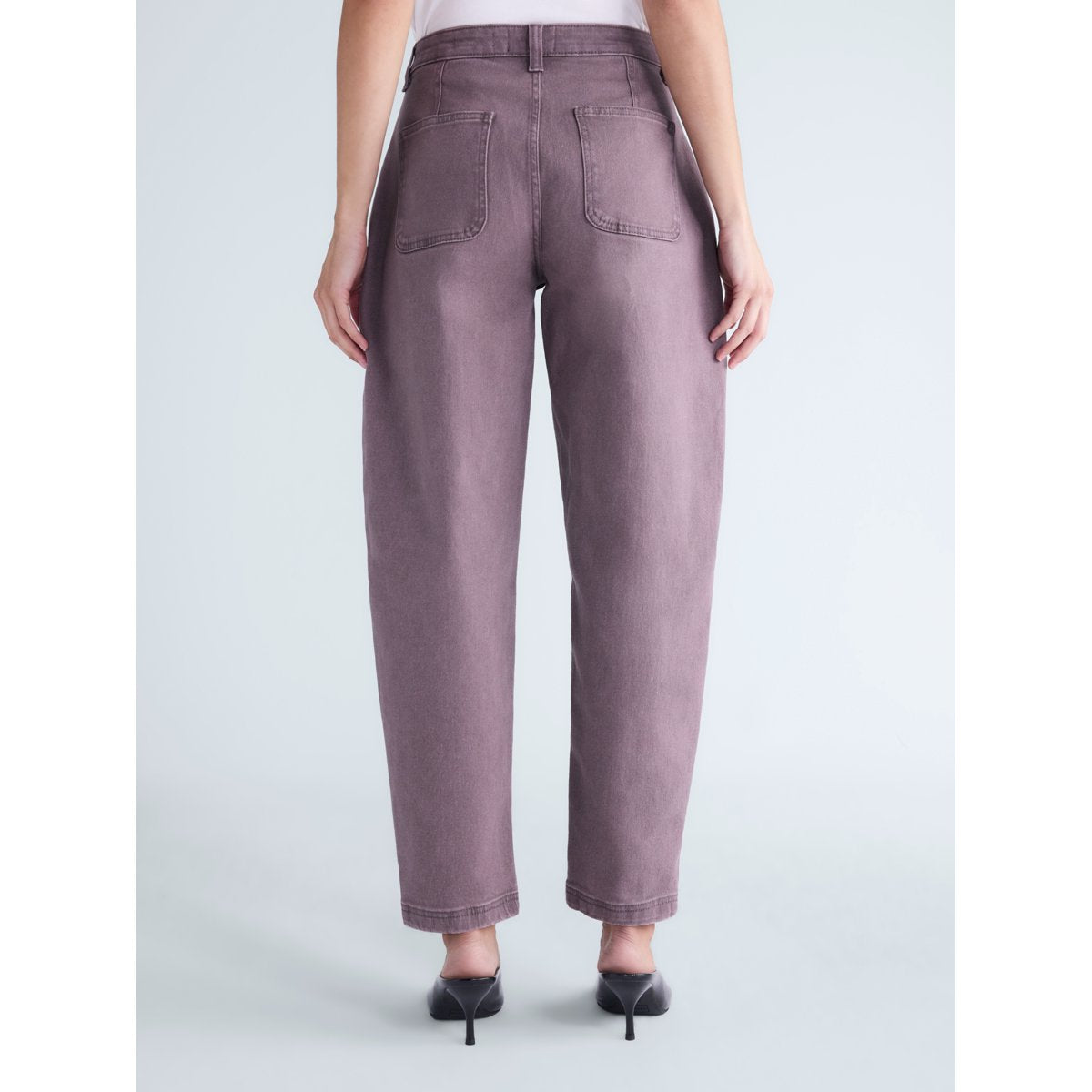 Pantalón Scoop Purple Fog para mujer con bolsillos y cierre de botones #color_SCOOP Purple Fog