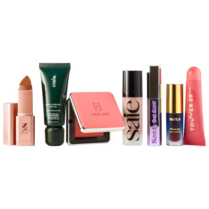 Set maquillaje clean Sephora Favorites con blush bronzer máscara y labios