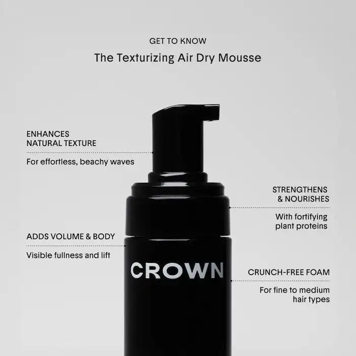 Crown Affair The Texturizing Air Dry Mousse para volumen y textura del cabello | Sephora Favorites