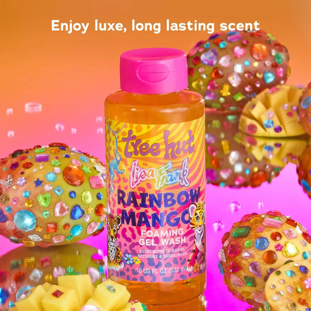 Jabón corporal Tree Hut x Lisa Frank con aroma a mango, nectarina y sándalo