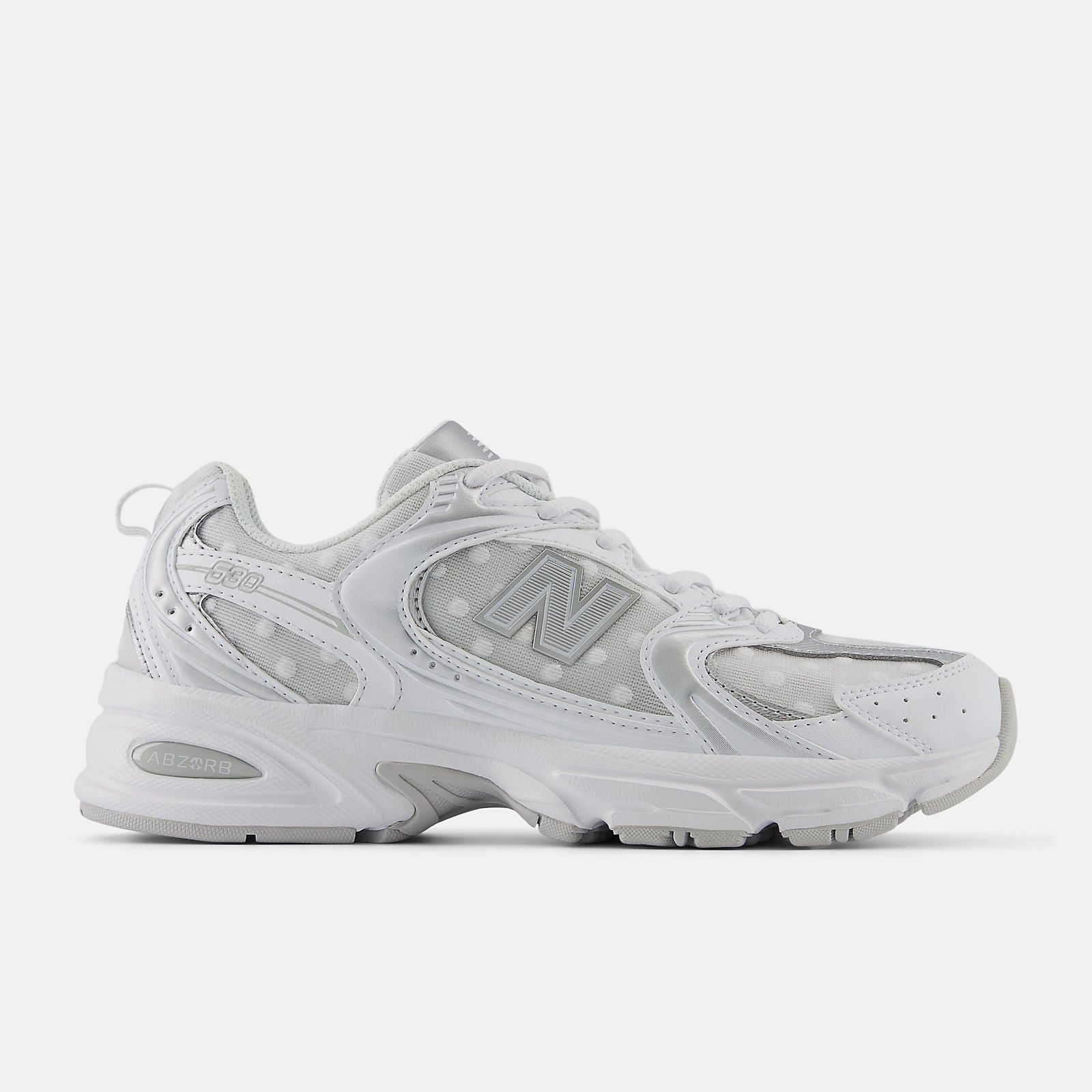 530 White with Silver Metalic