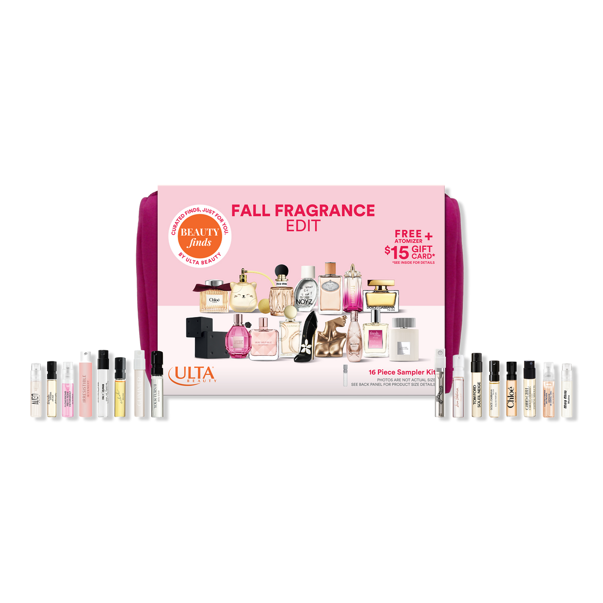 ULTA Beauty Fall Fragrance Edit - 16 fragancias + atomizador + gift card vista principal