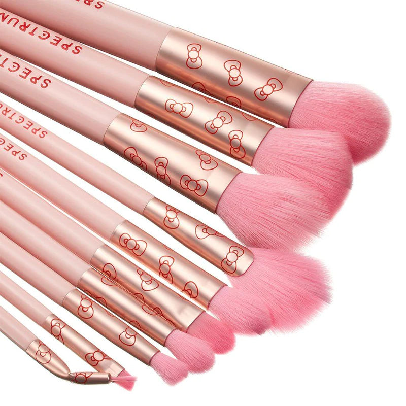 Hello Kitty 10 Piece Fluffy Pancake Brush Set